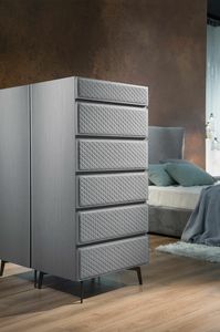 Nyx Art. N0012-G, Quilted chest of seven drawers