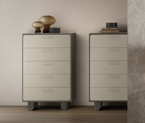 PERLA tall chest of drawers, Weekly chest of drawers, with a sober and bright aesthetic