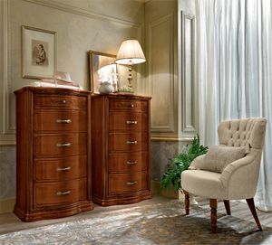 Torriani tall chest of drawers, Tallboy in classic style
