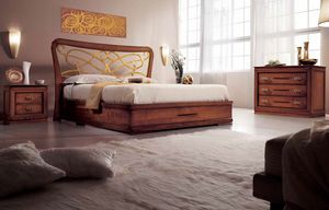 Althea bedroom, Classic walnut double bedroom in wood