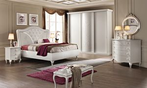 Brigitte, Lacquered bedroom furniture, hand decorated