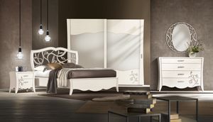 Ginevra bedroom, White solid wood bedroom