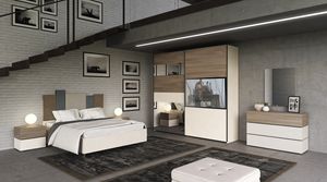Roberta, Bedroom furniture with modern and clean lines