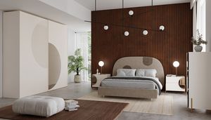 Sun, Modern bedroom furniture, with padded bed