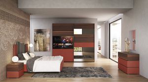 Tania, Double bedroom with warm colors and clean lines