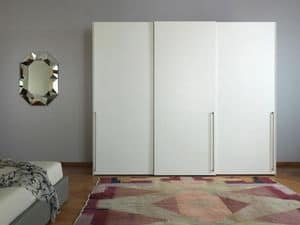 Anteprima, Wardrobe with wing doors, painted white, to modern bedrooms