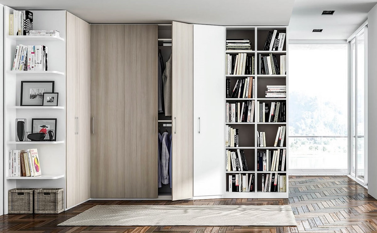 Wardrobe with IDFdesign of bookcase | made melamine