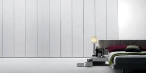 LORY, White lacquered wardrobe