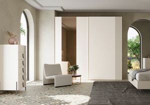 Musa wardrobe, Modern wardrobe with 2 sliding doors