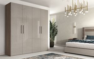 Nora Art. NOBCOAR04 - NOBCOAR05 - NOBCOAR06, Wardrobe with glossy lacquered doors