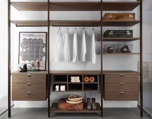 Solo Ceiling, Furniture design to wardrobe, made of wood, bronze and aluminum