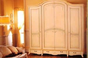 Tosca, Wardrobe with 4 doors with 4 drawers for hotels
