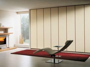 Wardrobe Idra 08, Robust and practical wardrobe, with a linear look