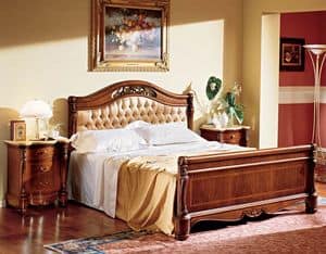 Althea bed, Luxury classic bed with upholstered headboard, for hotels