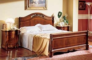 Althea bed wood, Sumptuously decorated bed for Villa