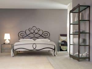 Arabesco, Iron handmade double bed, sinuous lines