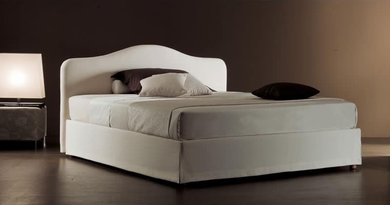 Ariel, Modern bed with upholstered quilted polyurethane headboard