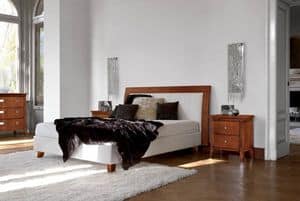 Vivre bed Art. 393, Bed with upholstered headboard and bed frame