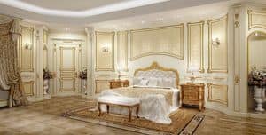 Art. 614, Luxury classic bed with carved headboard for hotels