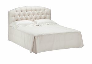 Beatrice, Bed with capitonné headboard, removable and washable covering