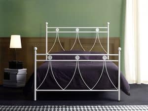 Crystal 120, Single metal bed for classic bedrooms
