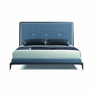 Delano bed, Bed with high padded headboard