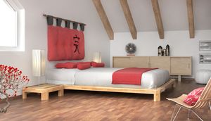 Dojo H, Wooden bed, Japanese style