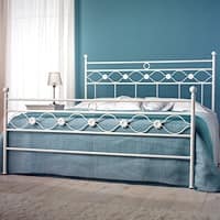 Double bed Incanto, Iron double bed with classic decorations