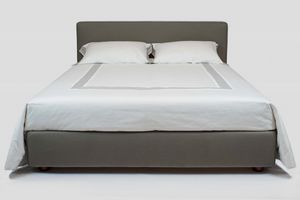 Klimt, Upholstered removable bed with beech slats