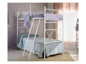 Metropolis, Bunk bed in iron, with ladder and protection