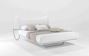 Onda Due, Contemporary double bed in tubular, three-dimensional head
