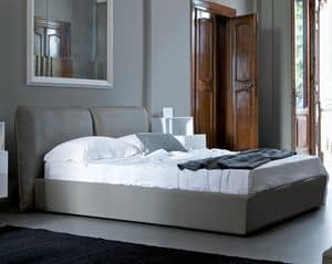 Plume, Bed with soft headboard, single or double