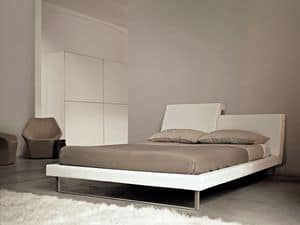REM, bed upholstered in fabric or leather, bed with adjustable headboard Hotel bedroom