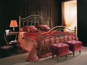 SOFIA 1289 BRO/PE, Double Bed, in Brass for Hotel Room
