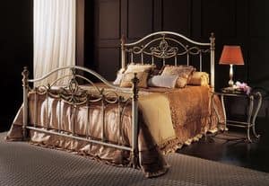 SOFIA 1289 BRO/AV, Lacquered iron bed with bronze finishes, for bedroom