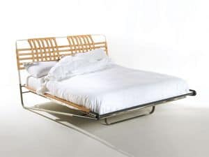 Urbino, Modern tubular bed, suitable for holiday homes