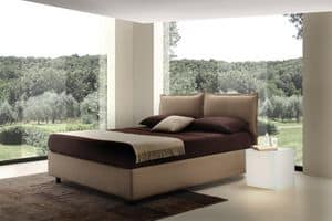 Art. 400 Morfeo, Upholstered bed, completely removable, with storage box
