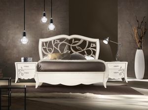 Art. LM21, Classic double bed with wooden container