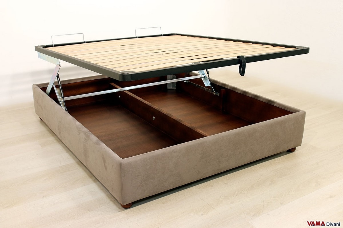 Sommier Bed Made To Measure Idfdesign, Full Storage Bed Frame Without Headboard