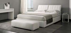 Glamour, Upholstered double bed, with storage box
