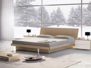 Bed Design 06 - Sally LM1  Ash Live, Wooden double bed with storage