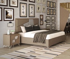 Sofia, Modern bed with leather effect finish