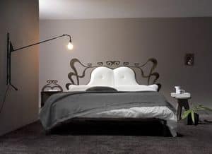 Charme, Bed with wrought iron structure, for Bedroom