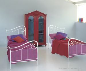 Holiday, Single bed in decorated iron