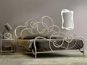Jazz double bed, Iron bed, handmade, soft design