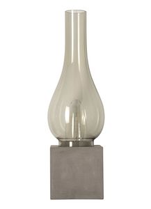 Amarcord CT121, Table lamp with square base in concrete