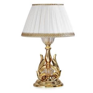 Art. 550/LG, Table lamp in crystal and gold, for luxury living rooms