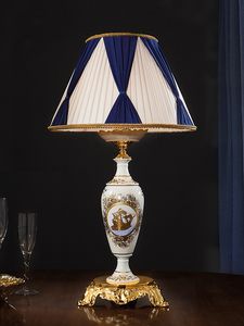 Art. 802/LT, Hand-decorated porcelain table lamp