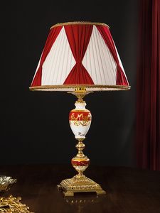 Art. 804/LT, Table lamp, with handcrafted decorated porcelain