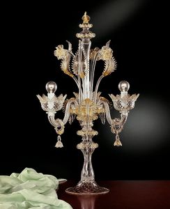 Art. VO 44/T/3, Table lamp with 24Kt gold leaf decorations